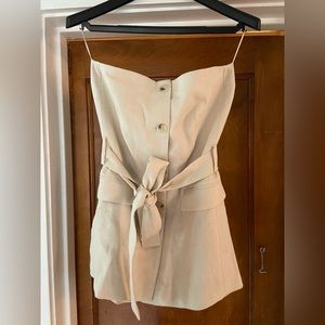 Zara linen button down mini dress